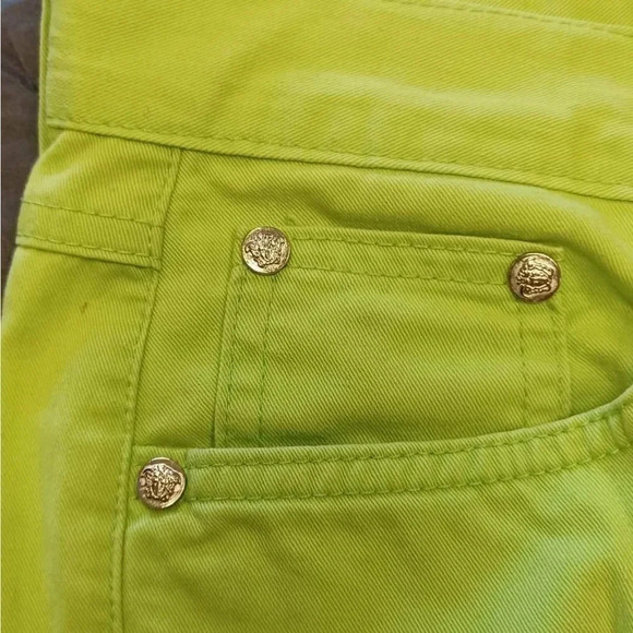 Versace Authentic Lime Green Jeans Size 29 - Picture 15 of 16